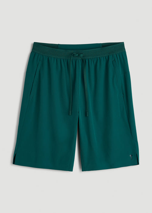 Featherweight Linerless Running Shorts for Tall Men in Deep Teal