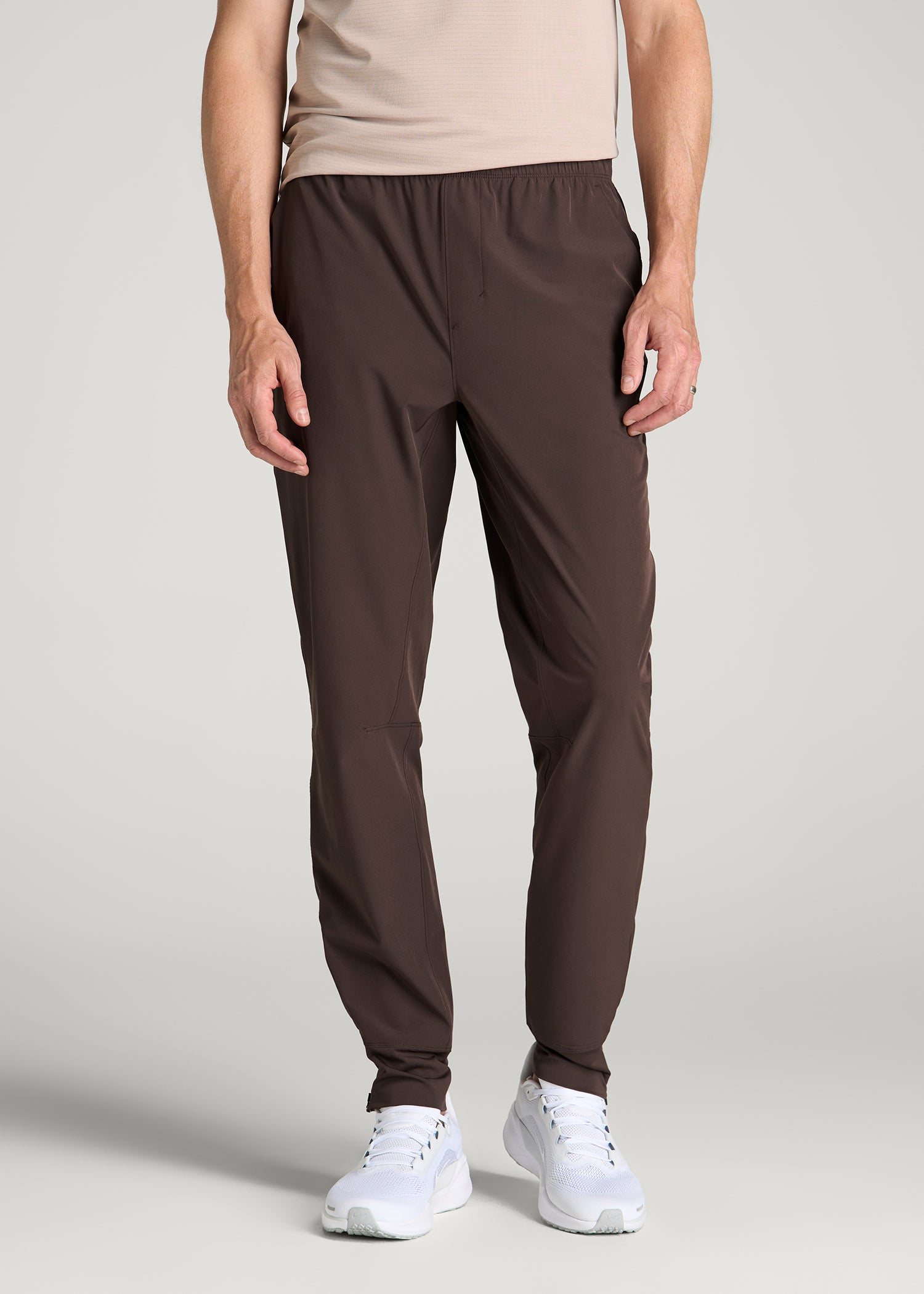 Featherweight Perforated Training Jogger for Tall Men in Espresso