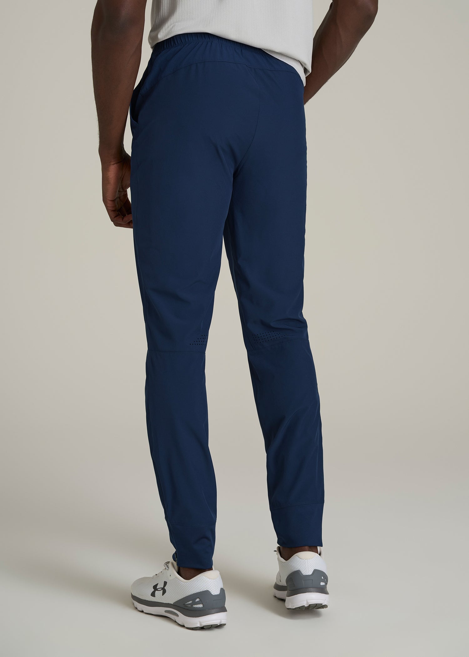 Featherweight Perforated Training Joggers for Tall Men in Regal Blue
