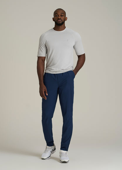 Featherweight Perforated Training Joggers for Tall Men in Regal Blue