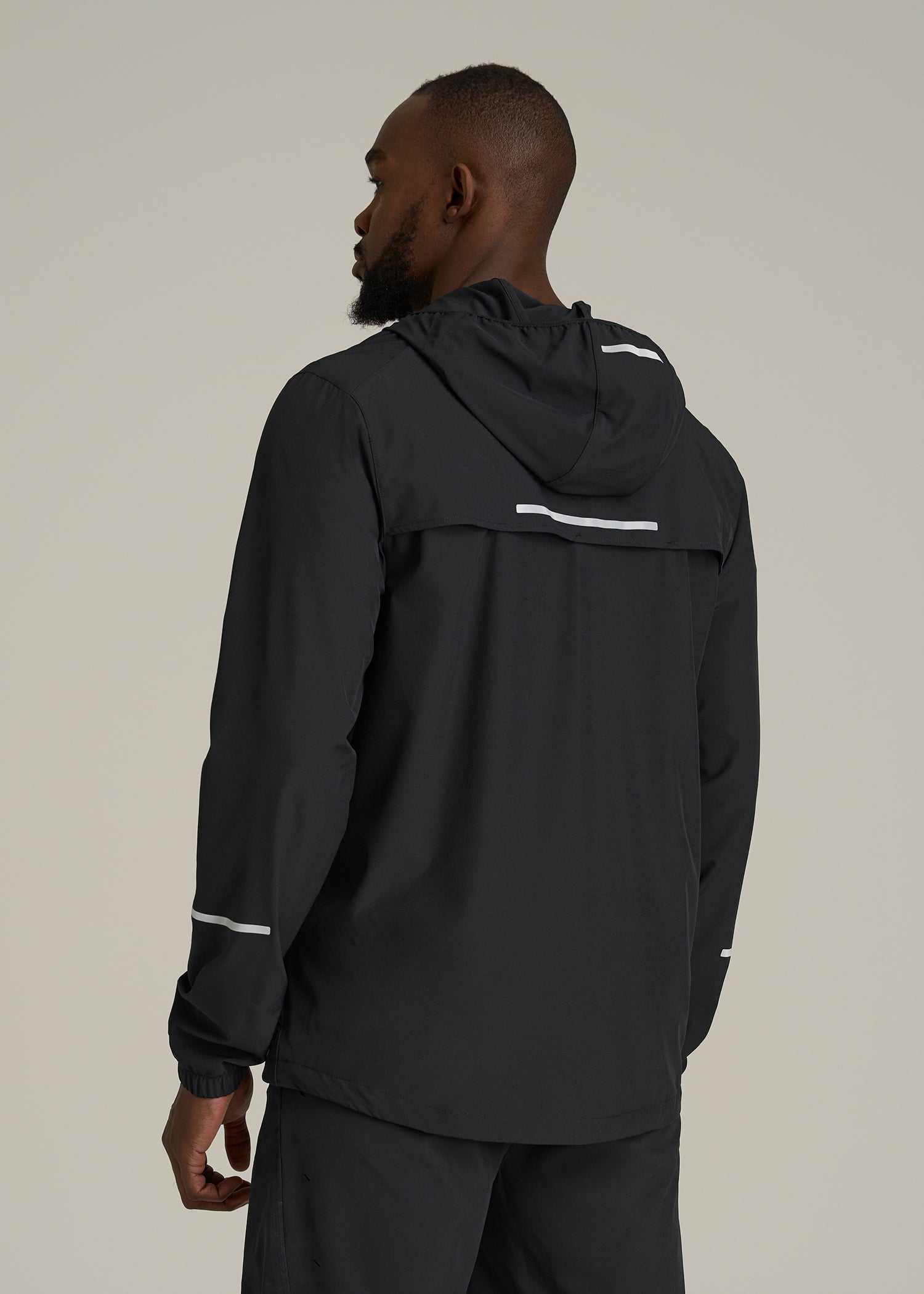 Featherweight Packable Anorak for Tall Men in Black