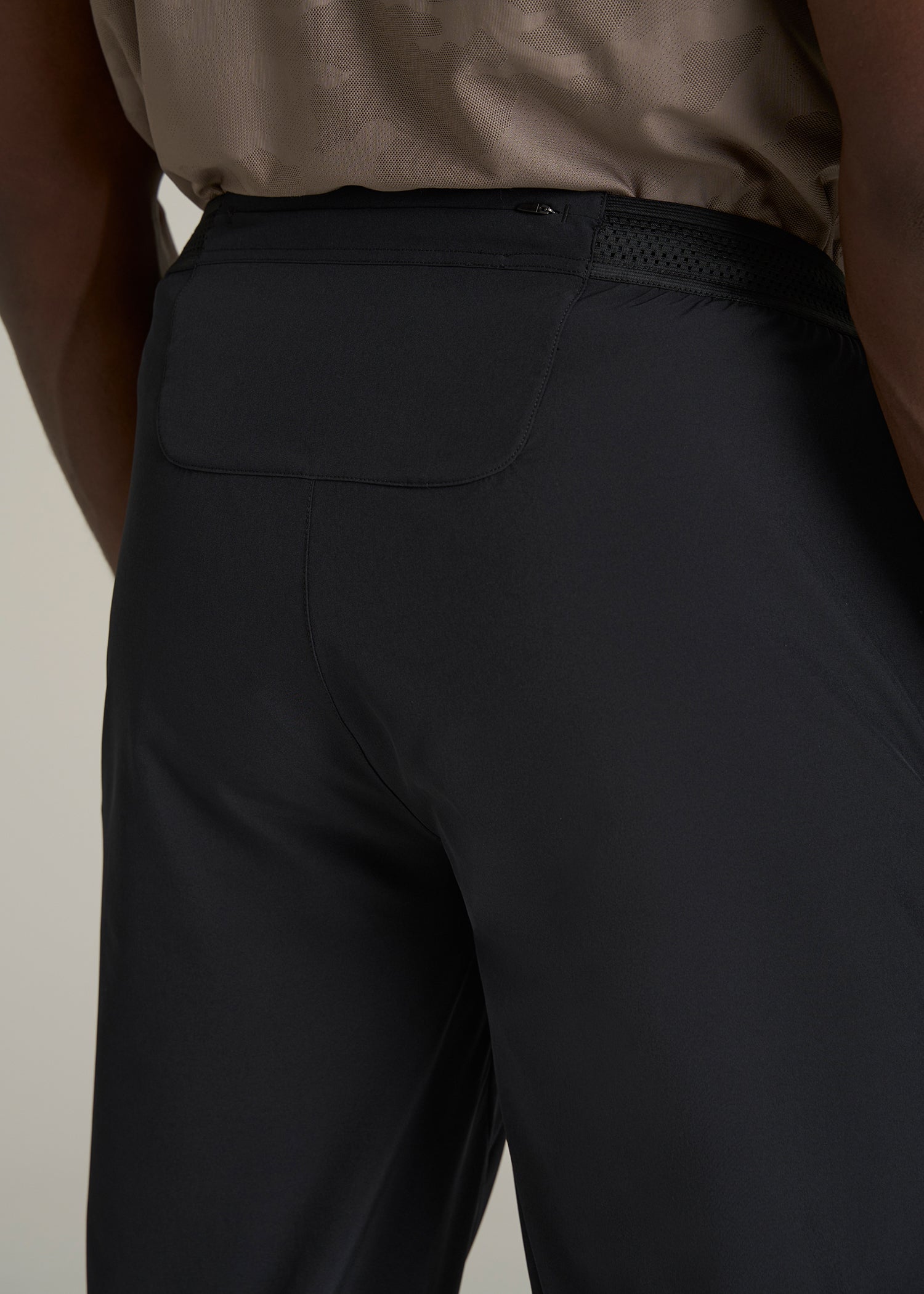 Featherweight Running Pants for Tall Men in Black