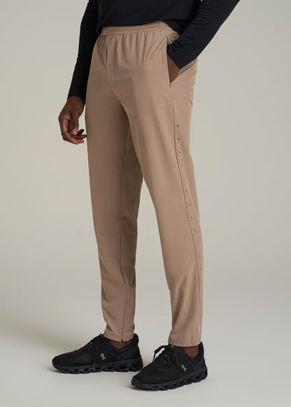 Featherweight Running Pants for Tall Men in Dark Sand