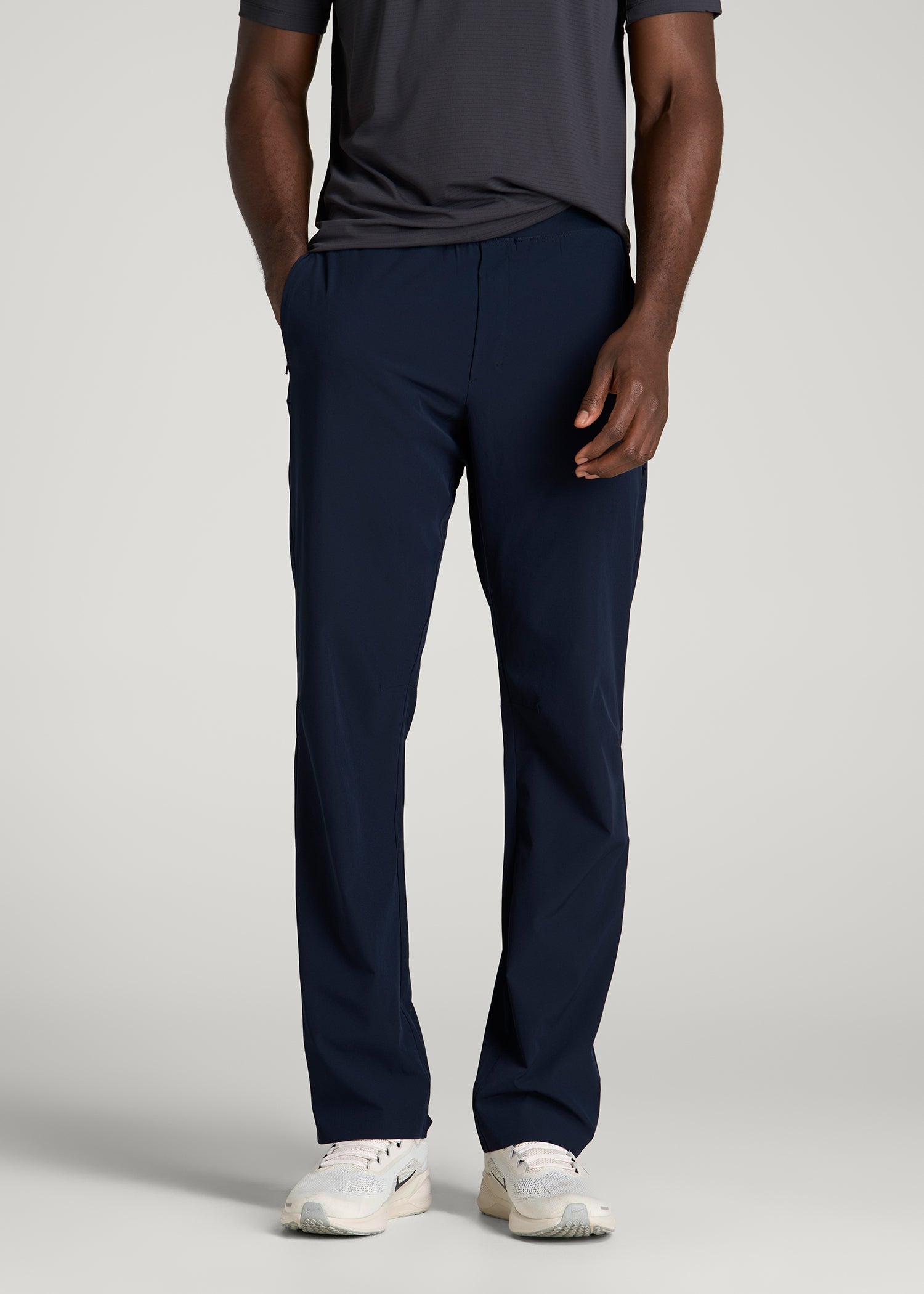 Featherweight Straight Leg Track Pant for Tall Men in Royal Navy