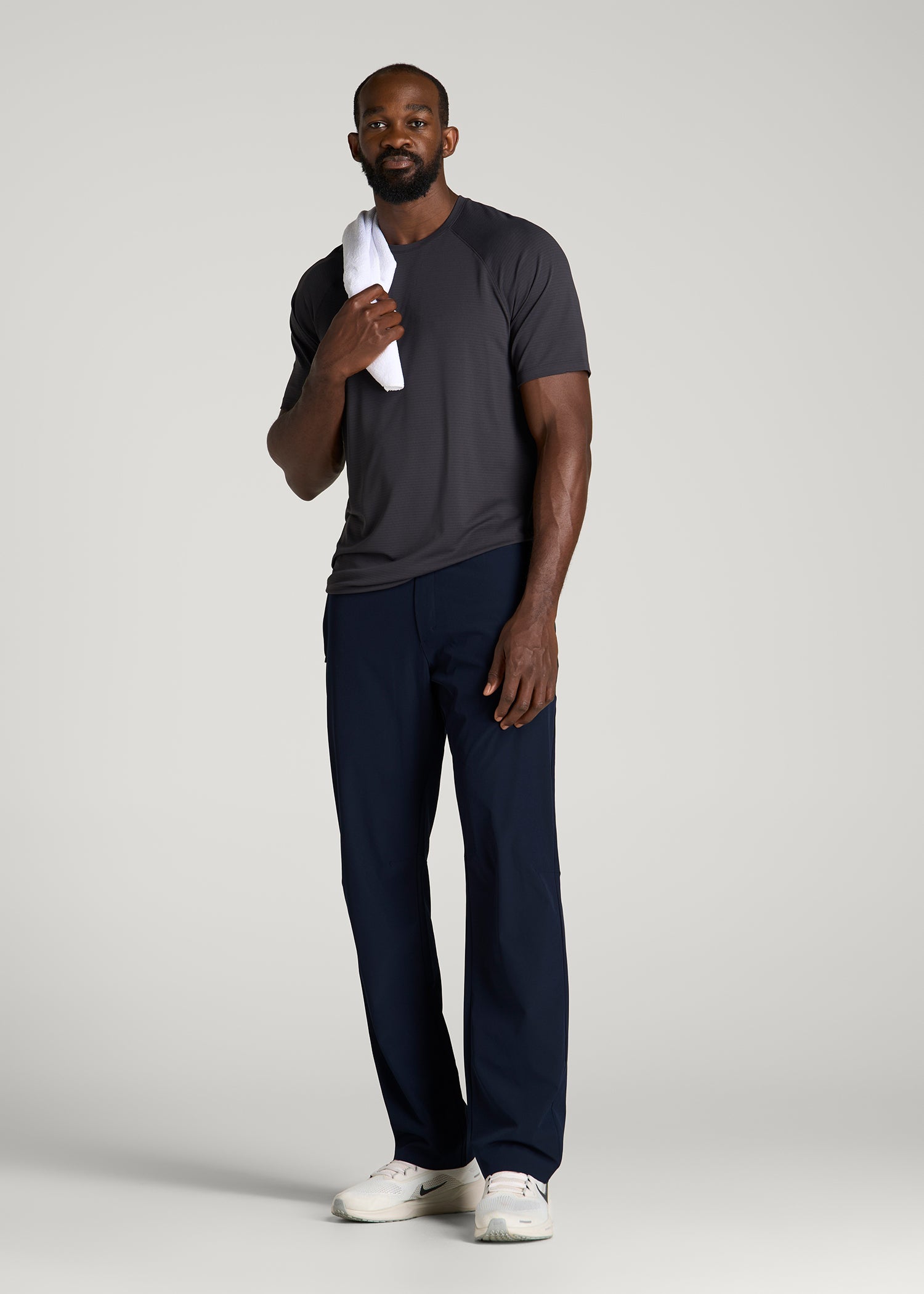 Featherweight Straight Leg Track Pant for Tall Men in Royal Navy