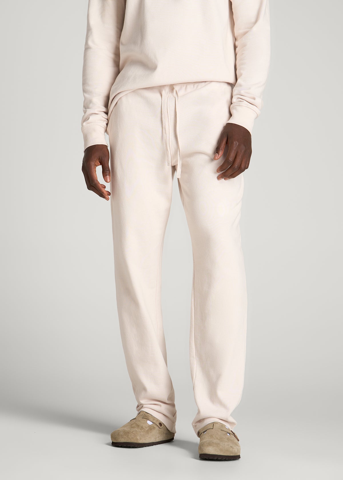 Field Knit Jersey Pull-on Pants for Tall Men in Parchment
