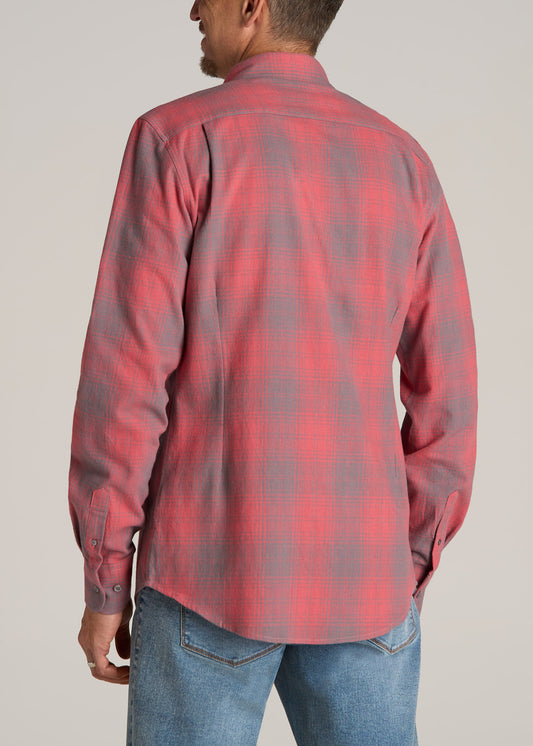American-Tall-Men-Flannel-Nelson-Red-Grey-Plaid-back