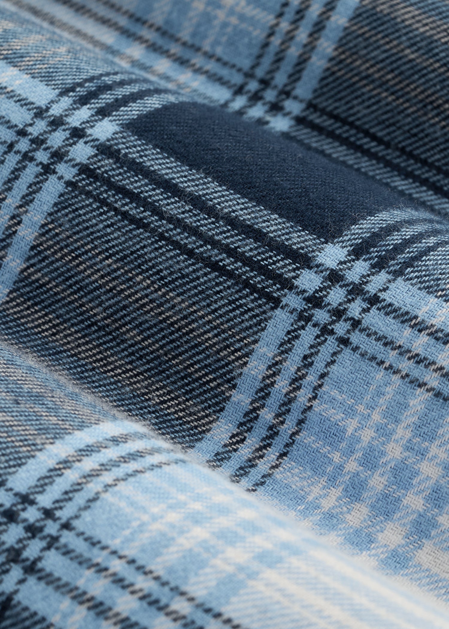 Flannel Pajama Pants for Tall Men in Blue and White Plaid