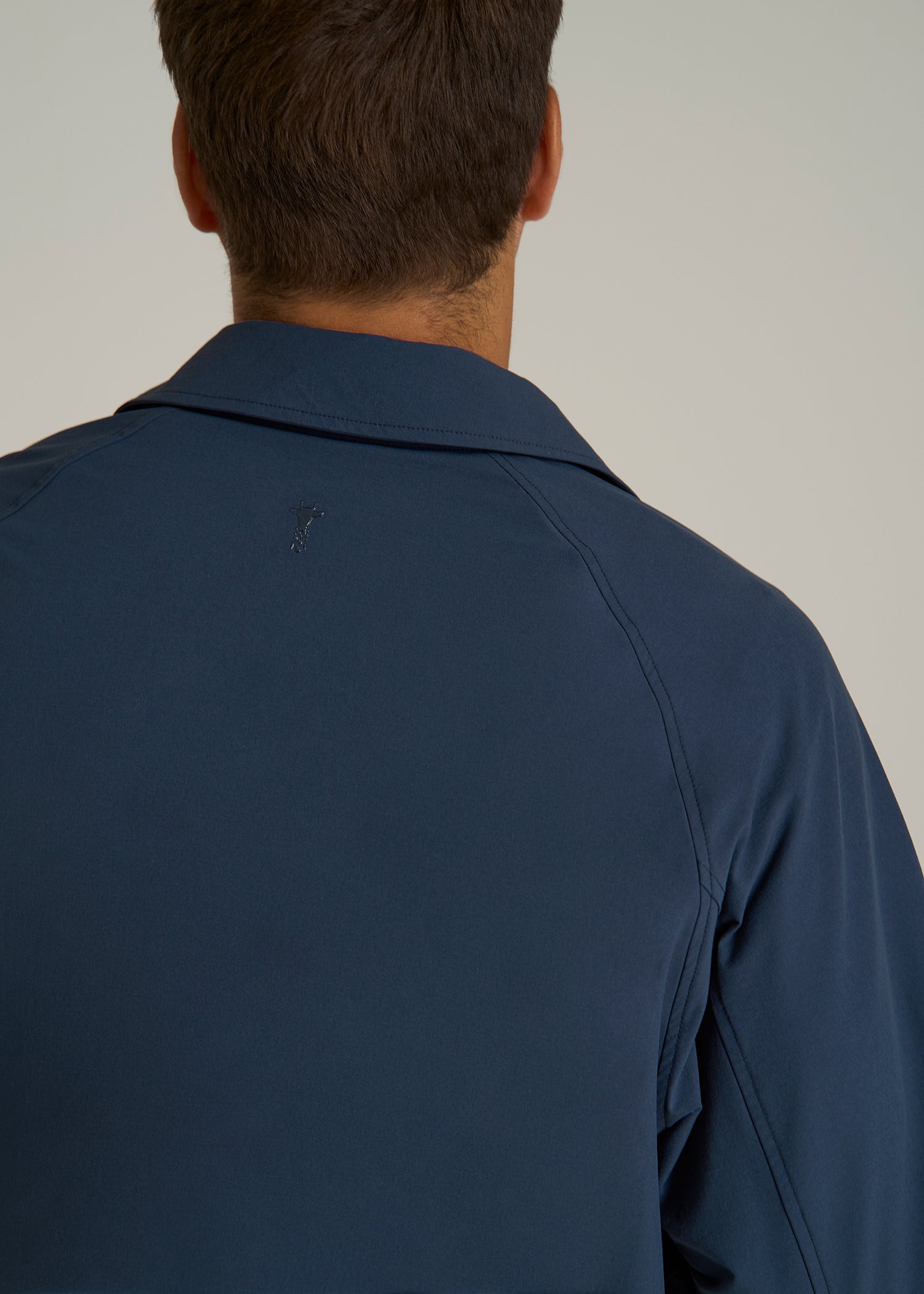 Flex Nylon Coach's Jacket for Tall Men in Navy Blue