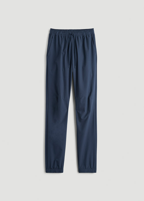 Flex Nylon Joggers for Tall Men in Navy Blue