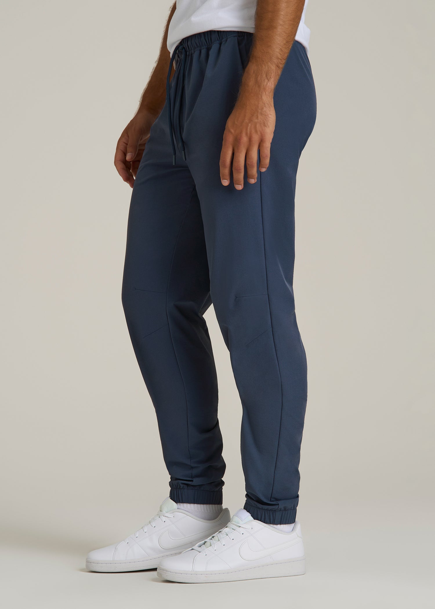 Flex Nylon Joggers for Tall Men in Navy Blue