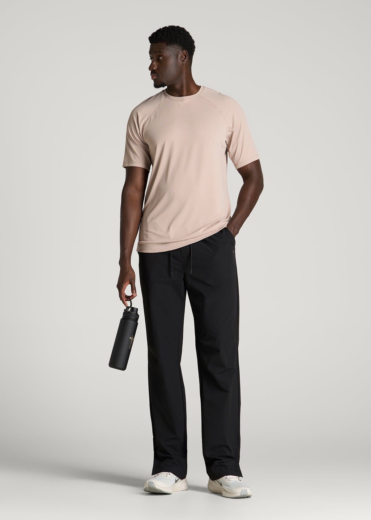 Flex Nylon Pants for Tall Men in Black