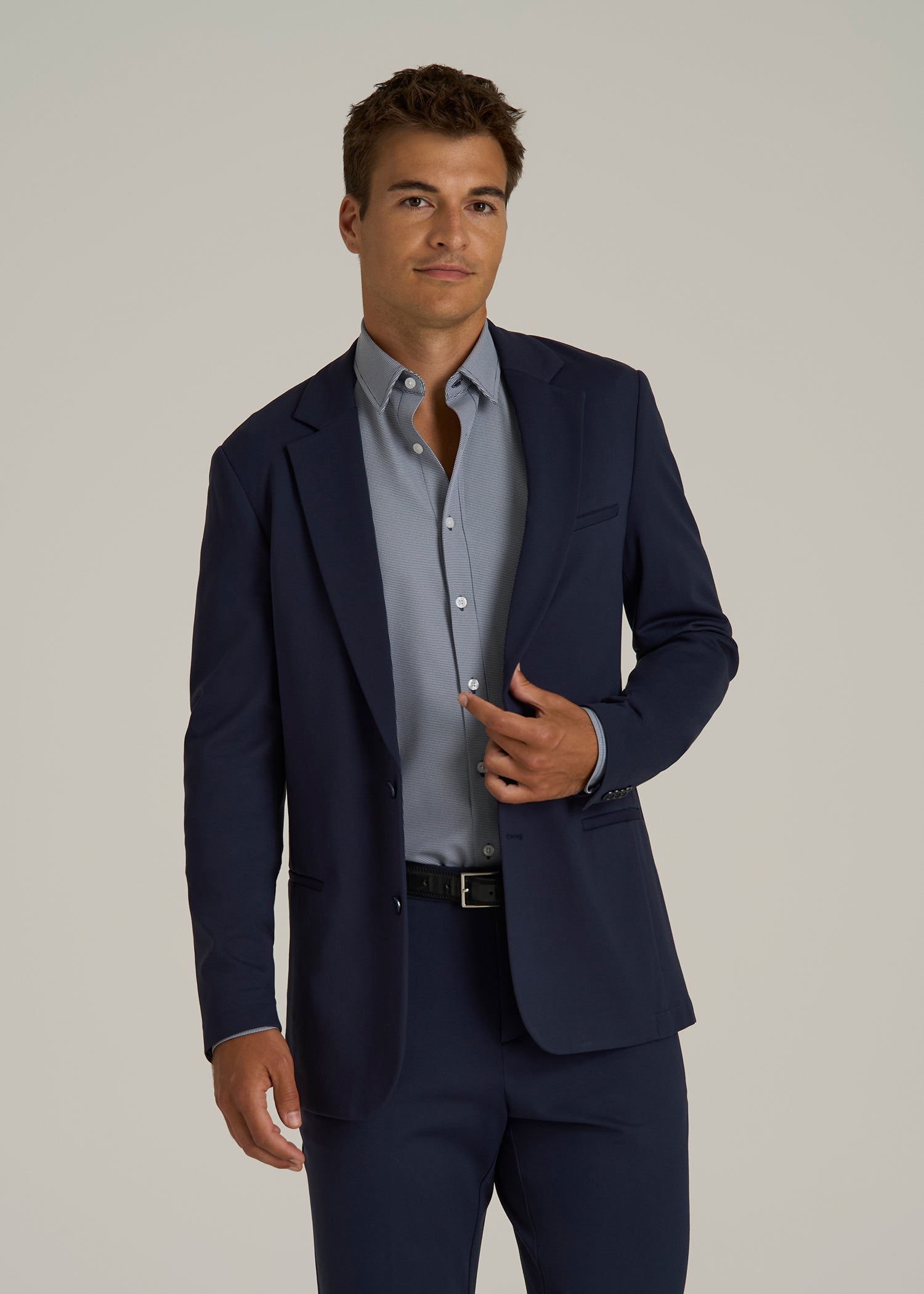 Flex Tech Suit Jacket for Tall Men in Navy