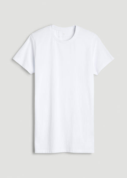 MODERN-FIT Garment Dyed Cotton Men's Tall T-Shirt in White