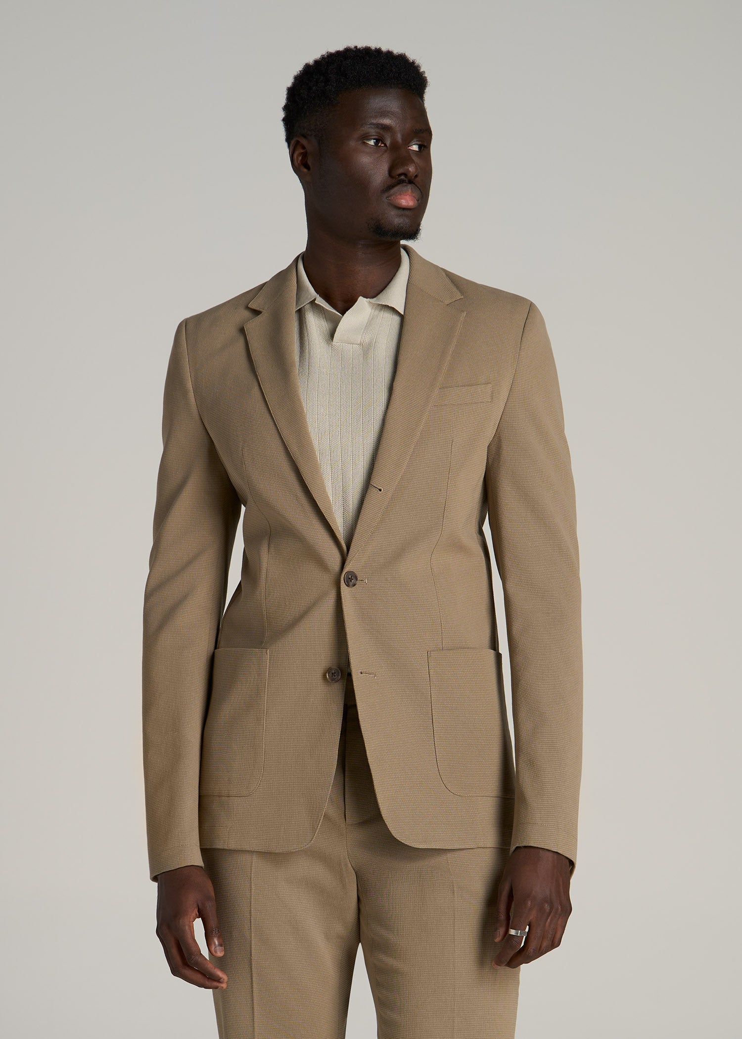 Garment Washed Stretch Cotton Tall Blazer American Tall