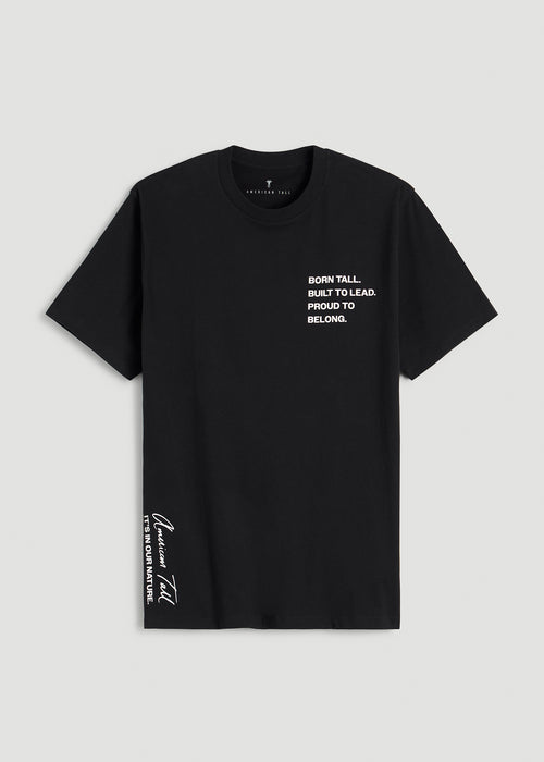 Mission Graphic Tee for Tall Men in Black