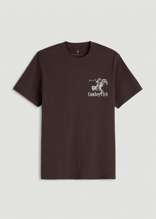 Rodeo Graphic Tee for Tall Men in Brown
