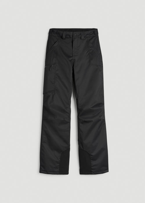 Insulated Ski Pants for Tall Men in Black