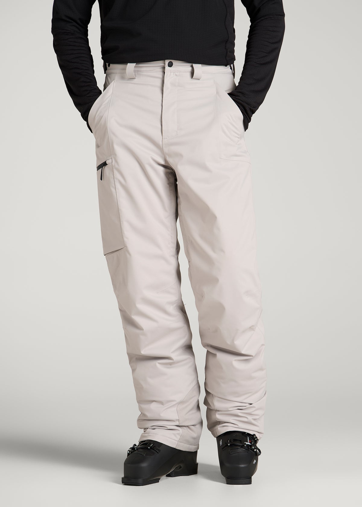Insulated Ski Pants for Tall Men in Evergrey