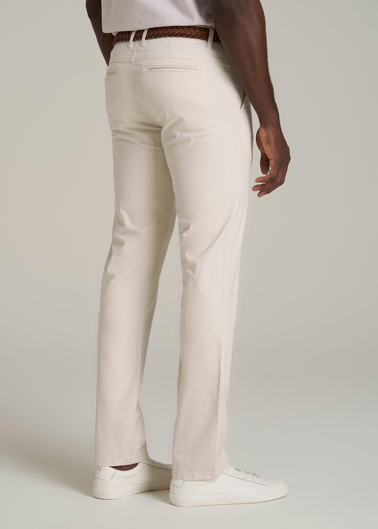 J1 STRAIGHT Leg Chinos for Tall Men in Chalk