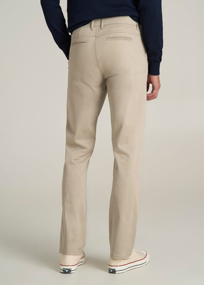 J1 STRAIGHT Leg Chinos for Tall Men in Desert Khaki