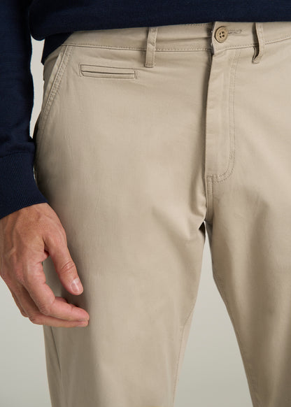 J1 STRAIGHT Leg Chinos for Tall Men in Desert Khaki