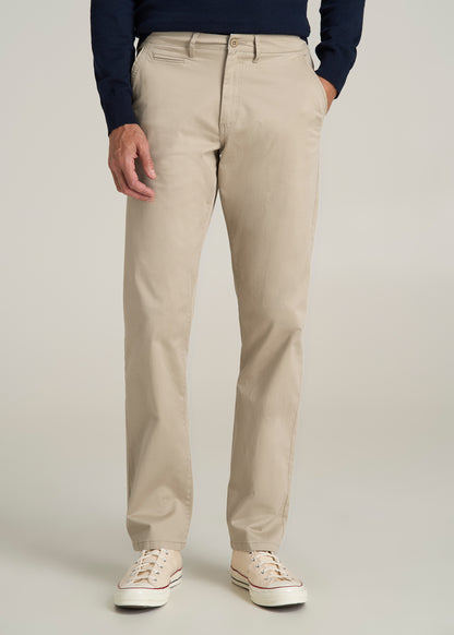 J1 STRAIGHT Leg Chinos for Tall Men in Desert Khaki