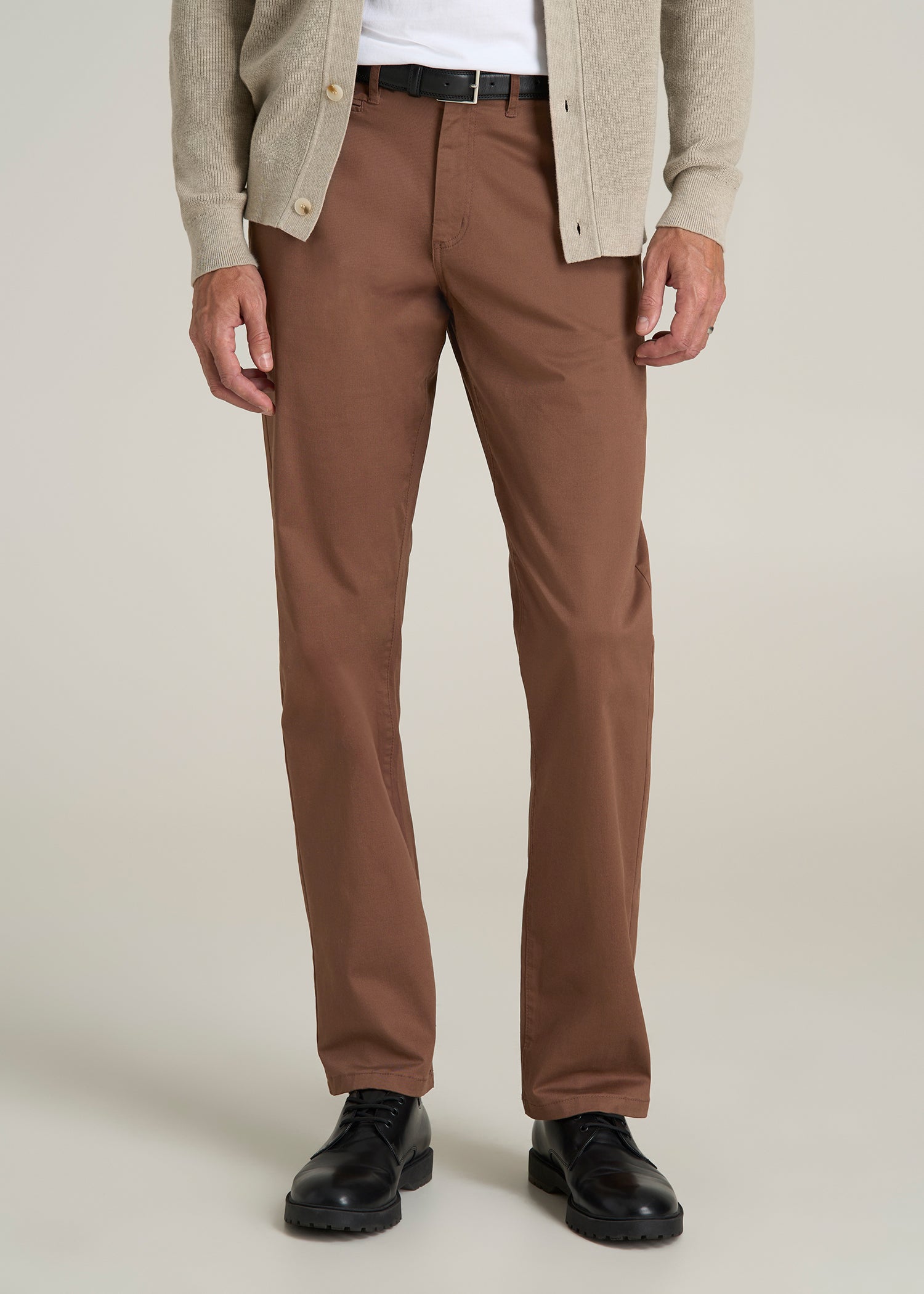 J1 STRAIGHT Leg Chinos for Tall Men in Otter Brown