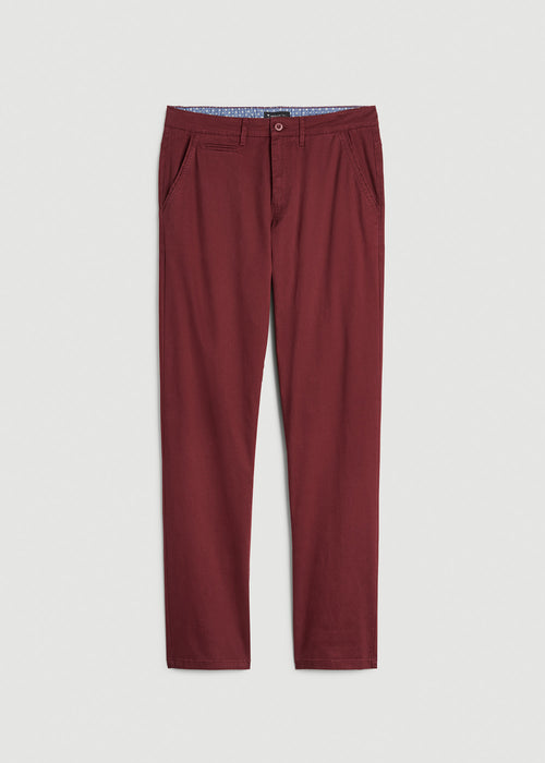 J1 STRAIGHT Leg Chinos for Tall Men in Red Ochre