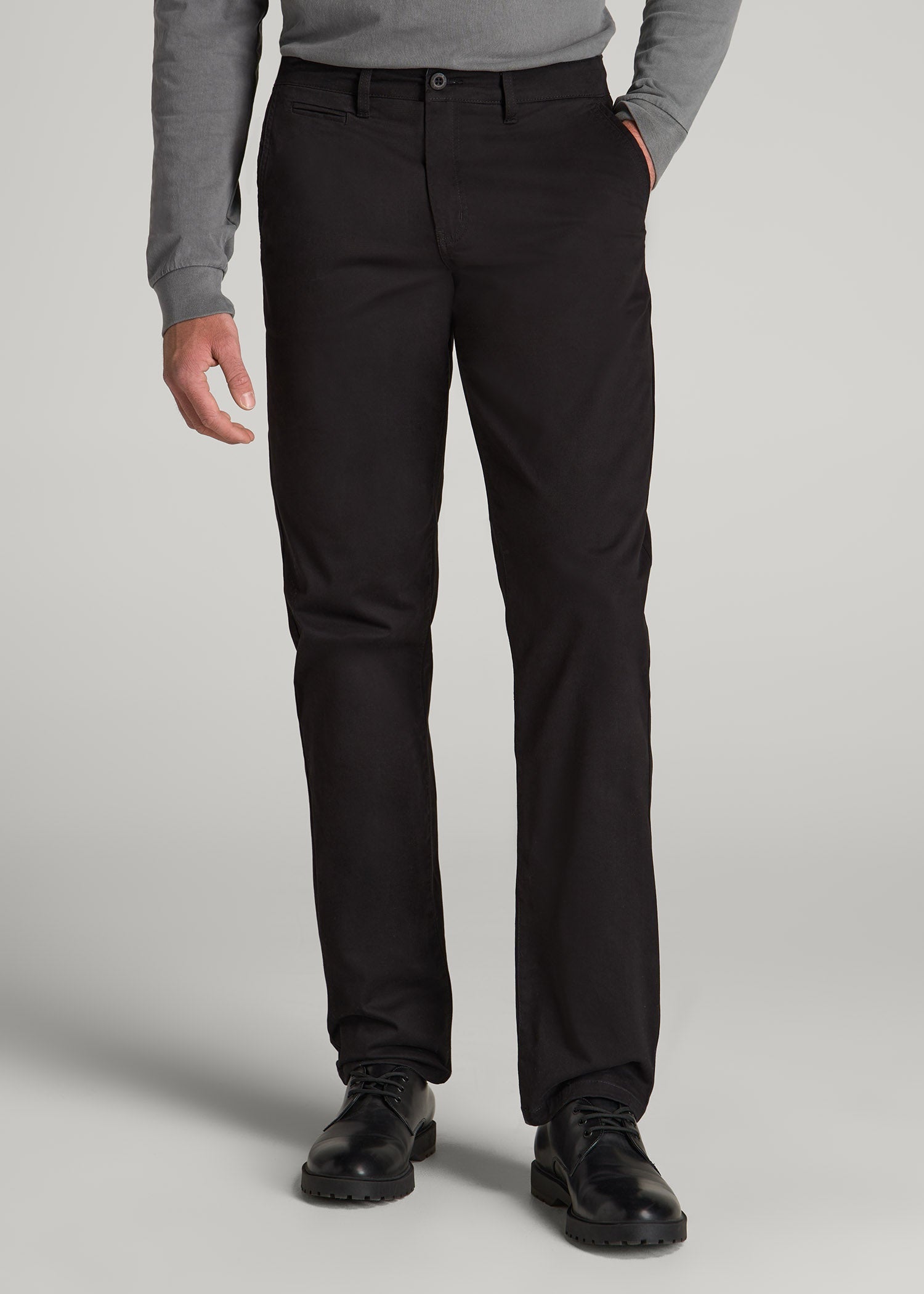 J1 STRAIGHT Leg Chinos for Tall Men in Black 36 / 36 / Black