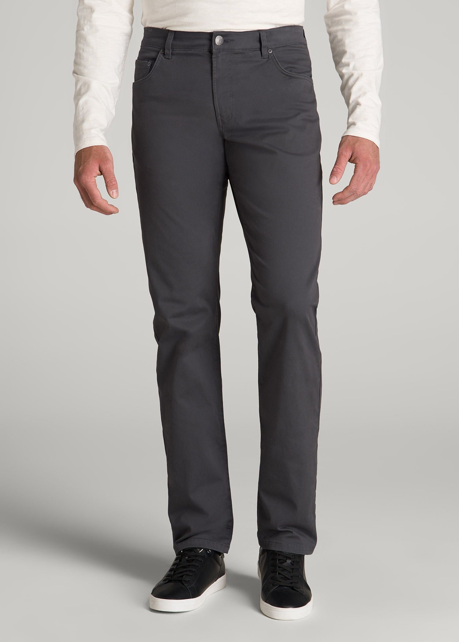 J1 STRAIGHT Leg Five-Pocket Pants for Tall Men in Iron Grey
