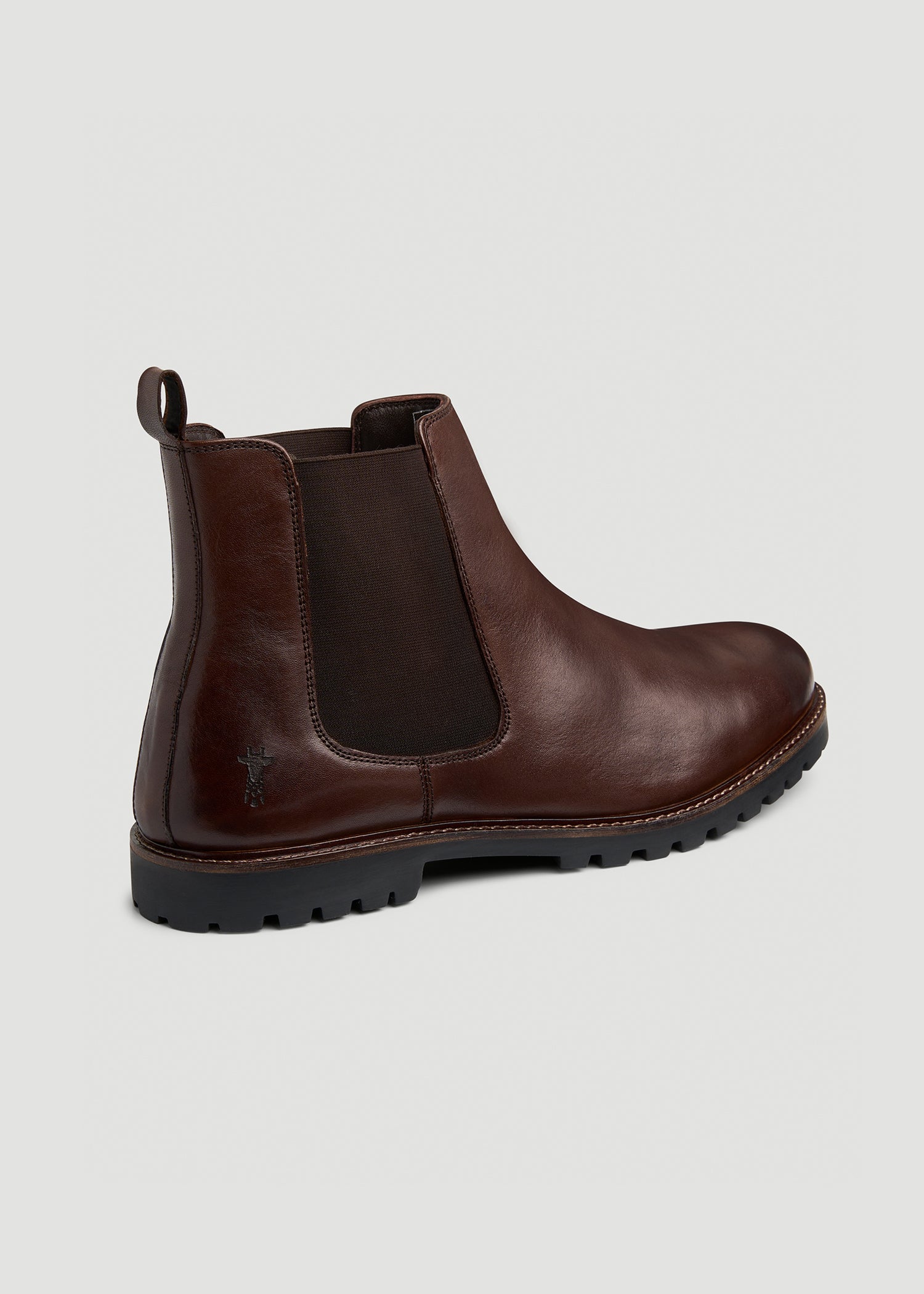 Lug Sole Chelsea Boots for Tall Men in Dark Brown