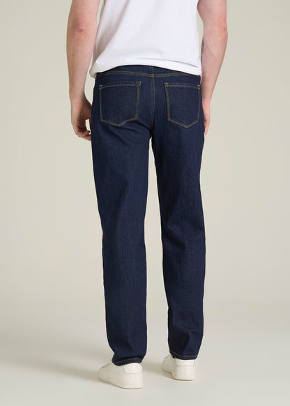 MILO Relaxed Tapered Fit Jeans for Tall Men in Deep Indigo Wash