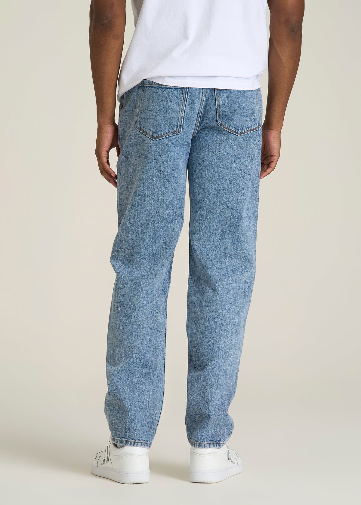MILO Relaxed Tapered Fit Jeans for Tall Men in Perfect Blue