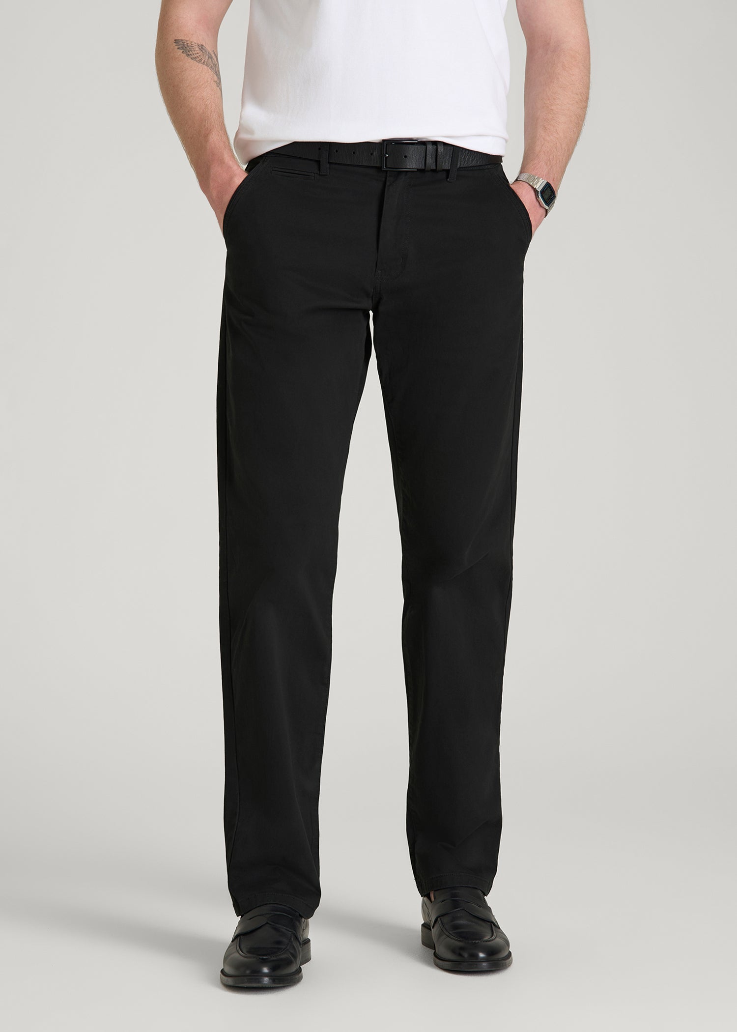 Men's Tall Mason Relaxed Fit Chino Pants Black | American Tall