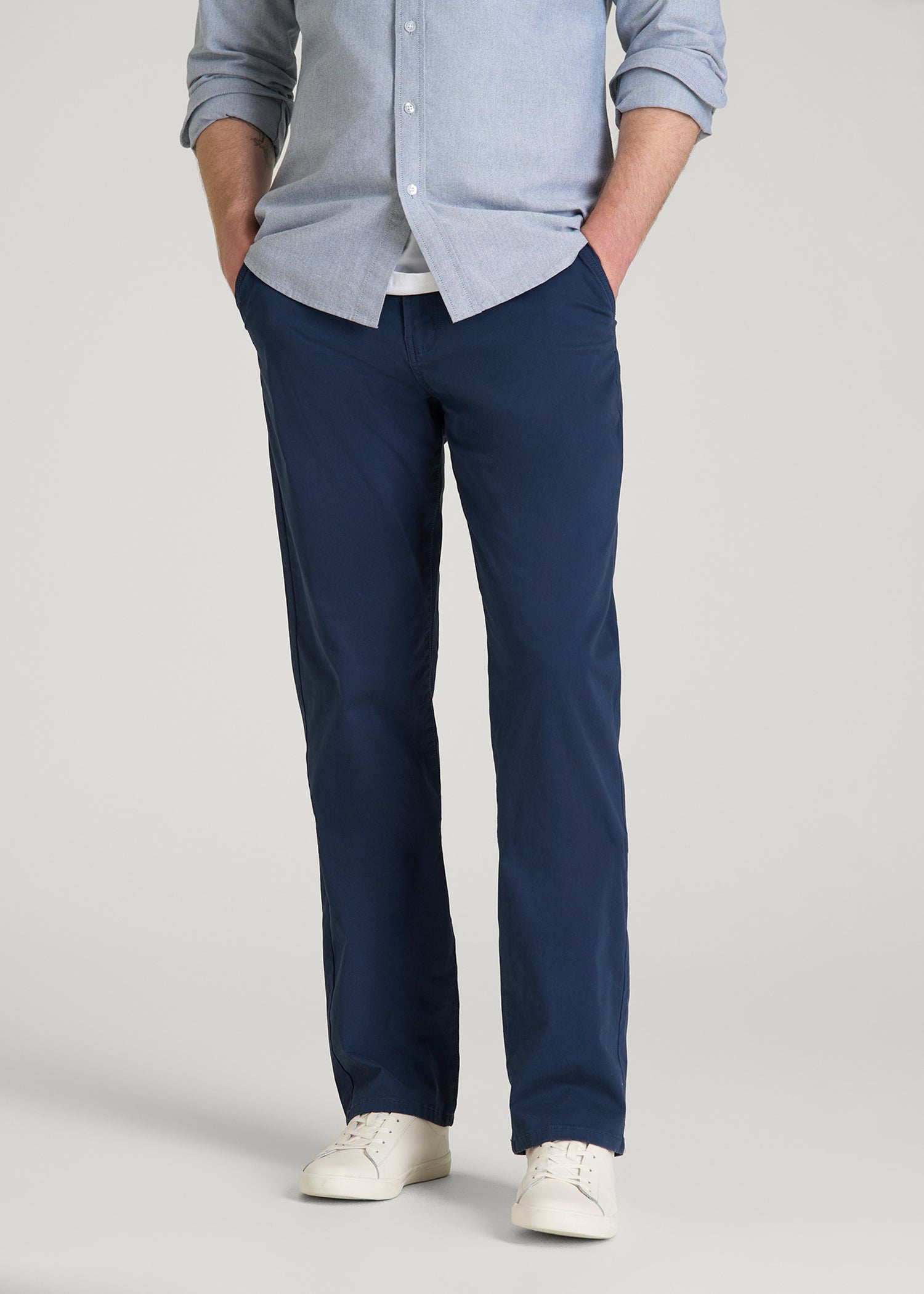 Mason RELAXED Chinos for Tall Men in Marine Navy