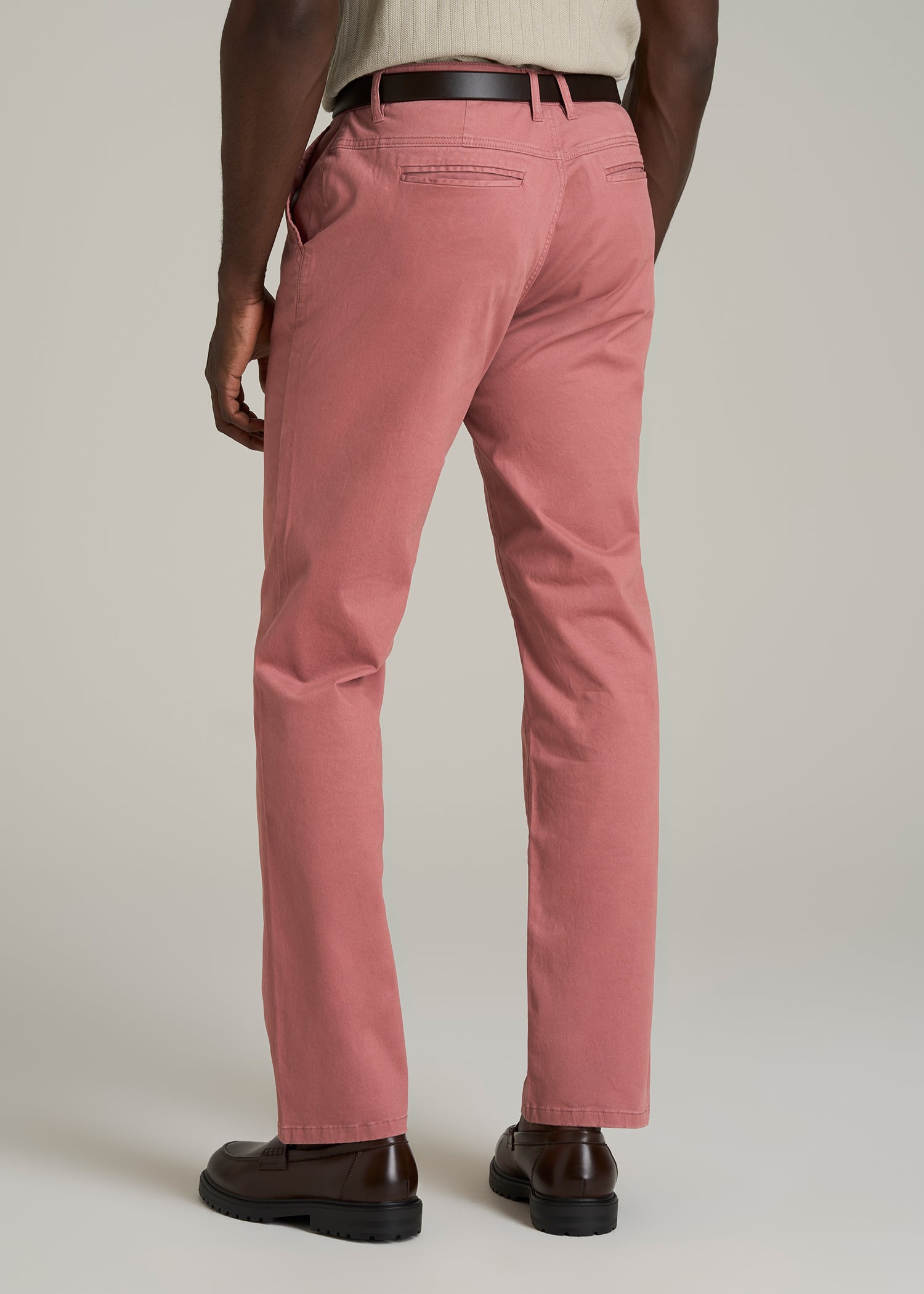Mason Relaxed Chinos for Tall Men in Withered Rose