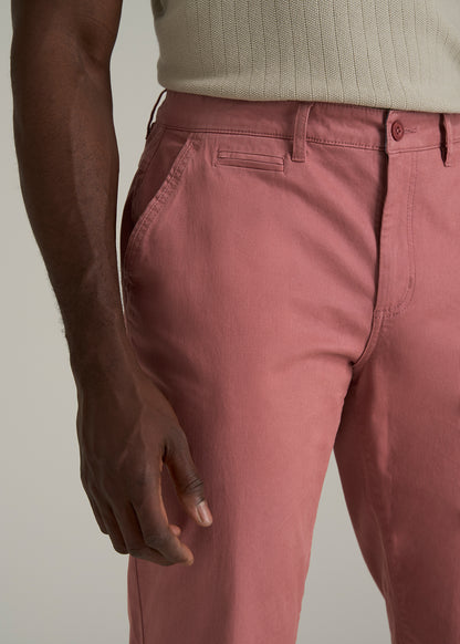 Mason Relaxed Chinos for Tall Men in Withered Rose