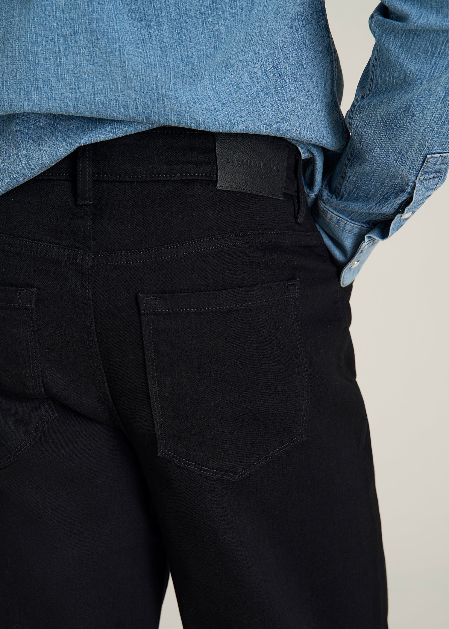 Mason Relaxed Fit Jeans for Tall Men in Optimum Black