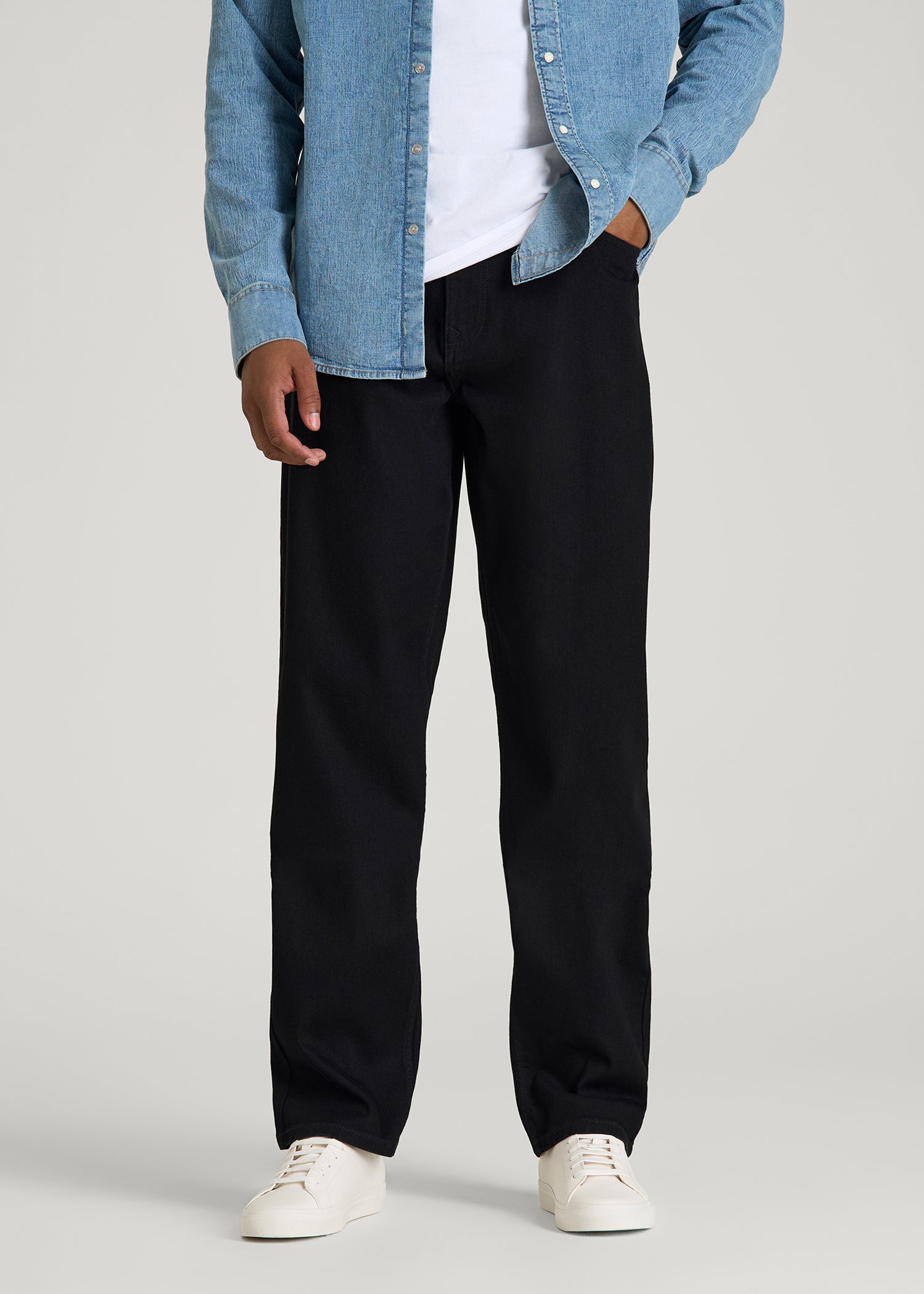 Mason Relaxed Fit Jeans for Tall Men in Optimum Black