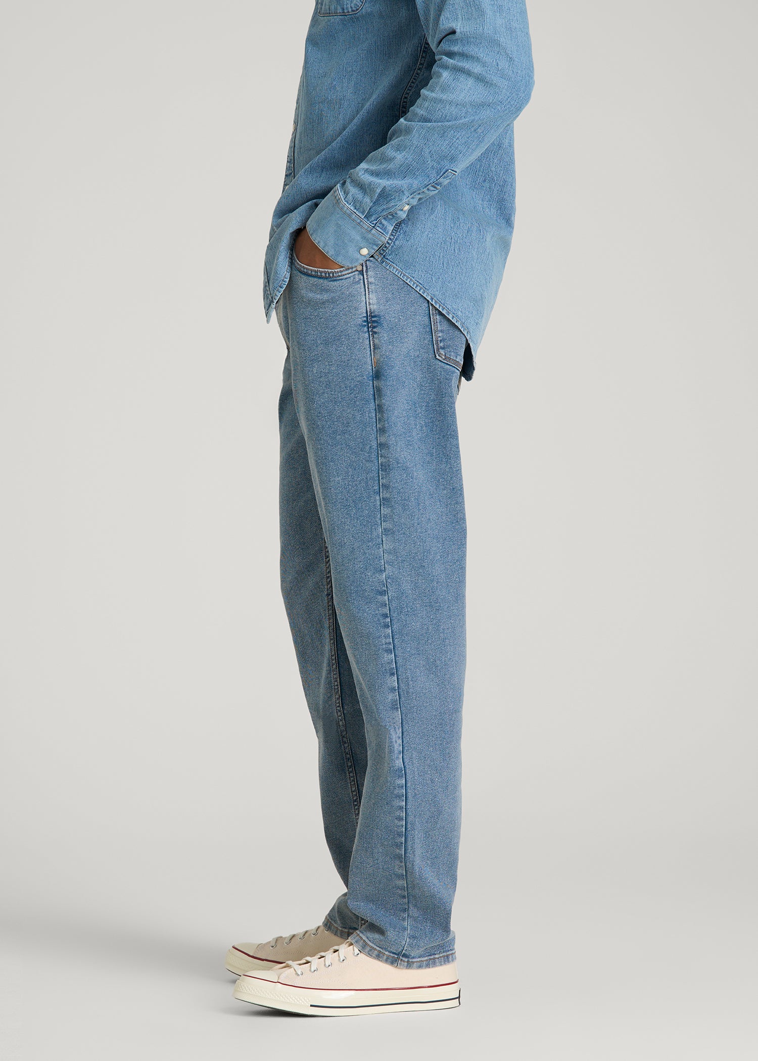 Mason Relaxed Fit Jeans for Tall Men in Perfect Blue