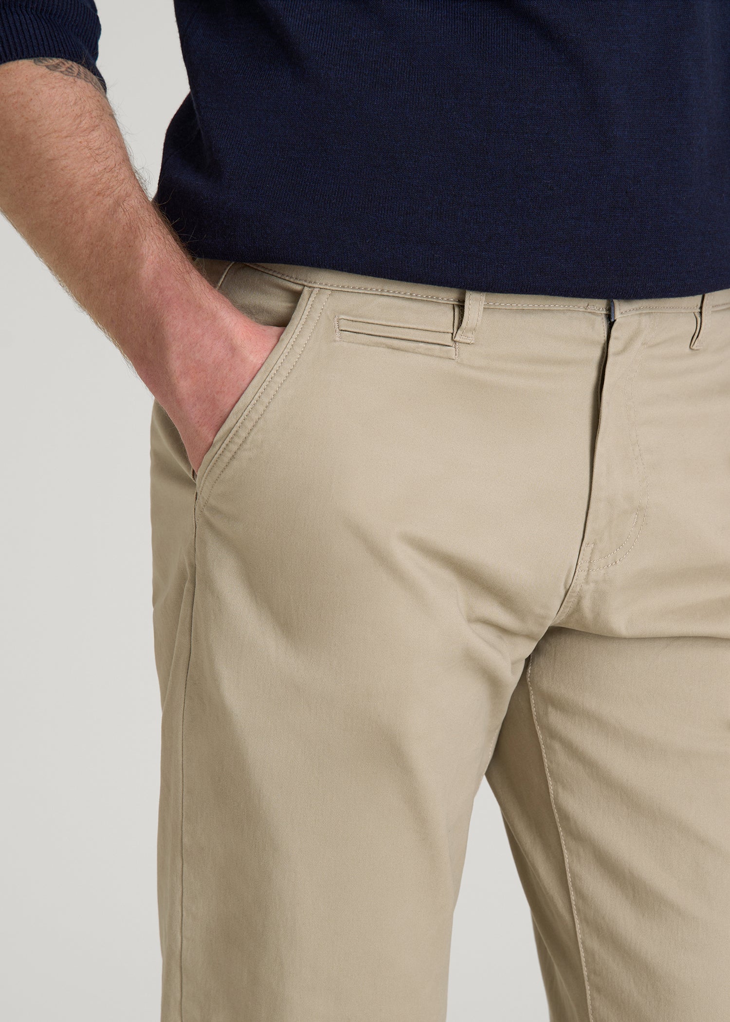 Mason RELAXED Chinos for Tall Men in Desert Khaki