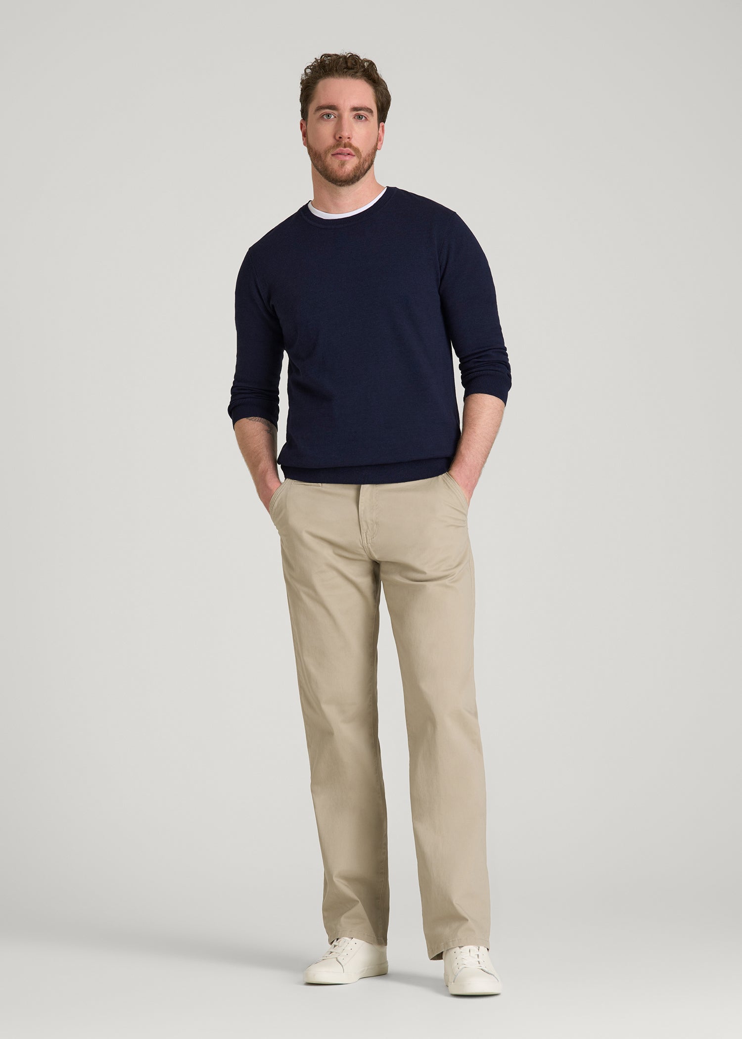 Mason RELAXED Chinos for Tall Men in Desert Khaki