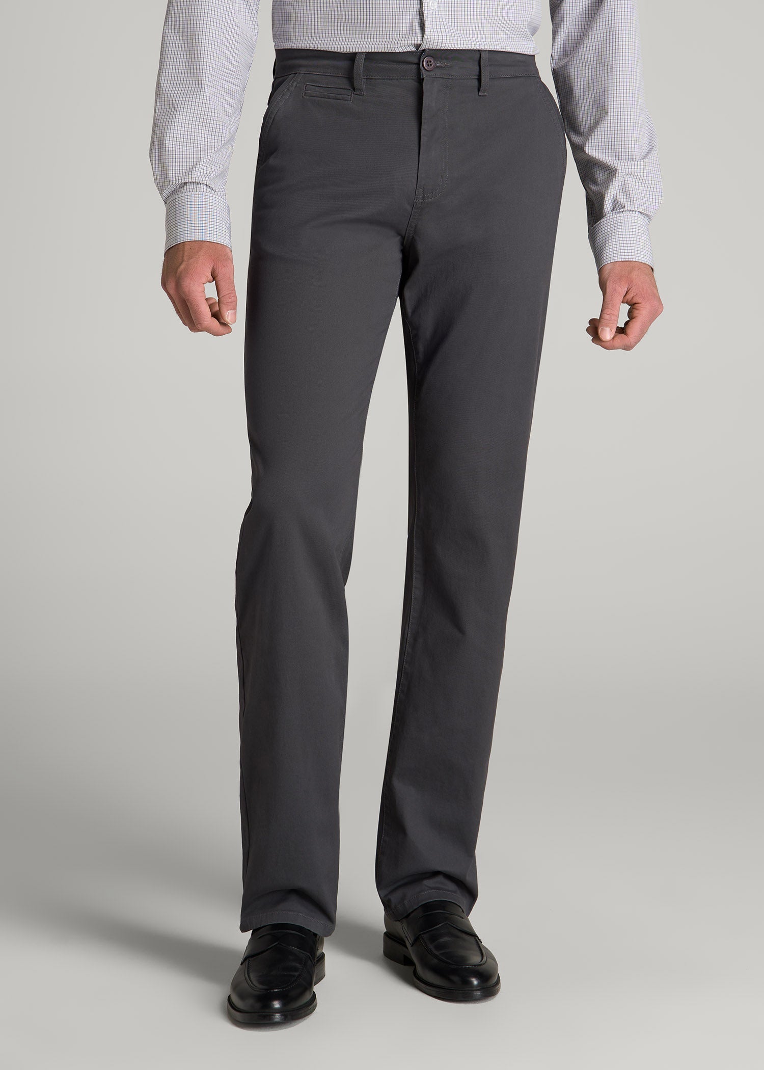 men's relaxed fit dress pants Mason RELAXED Chinos for Tall Men in Iron Grey 42 / 36 / Iron Grey