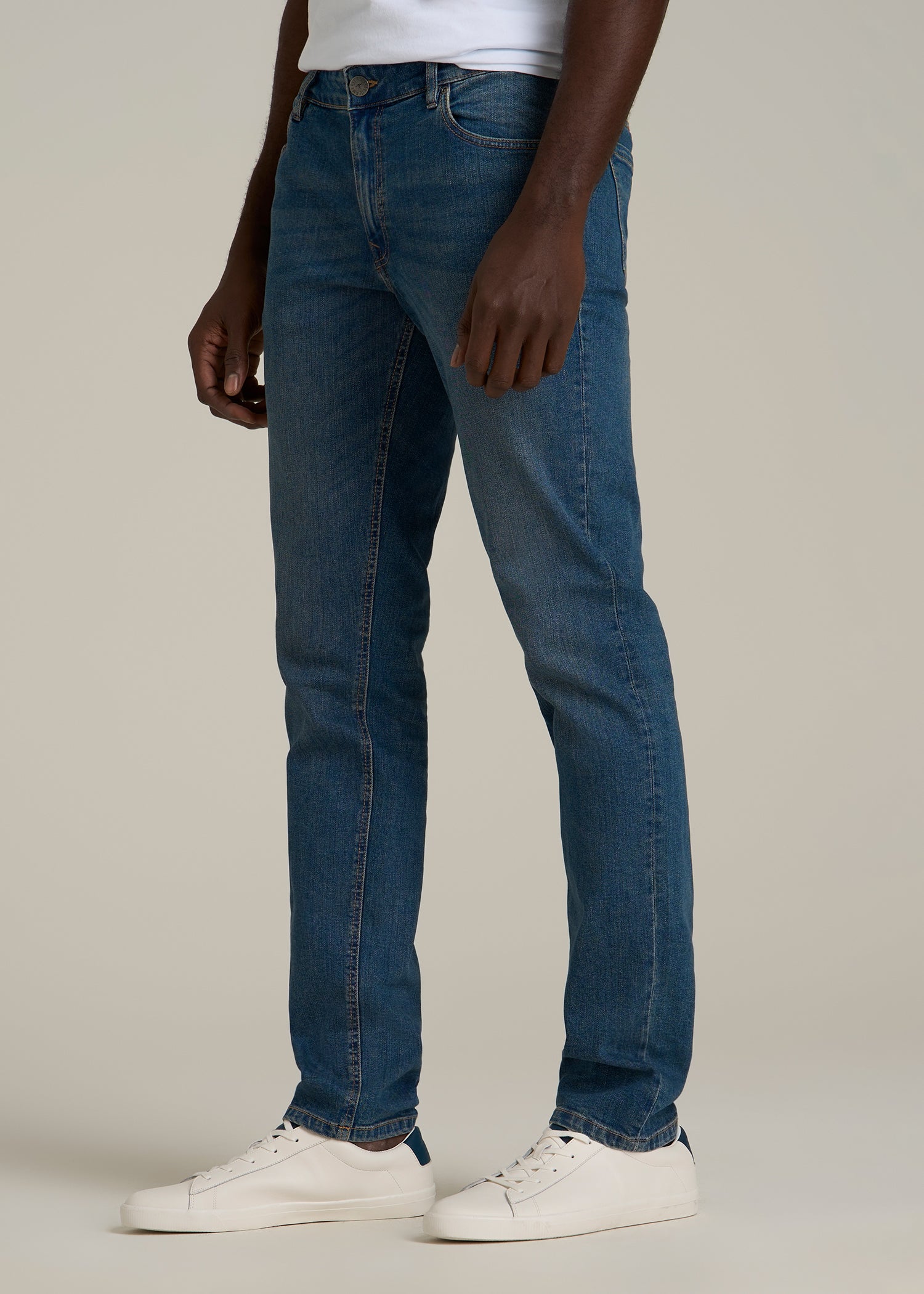 Carman TAPERED Jeans for Tall Men in Worn Blue