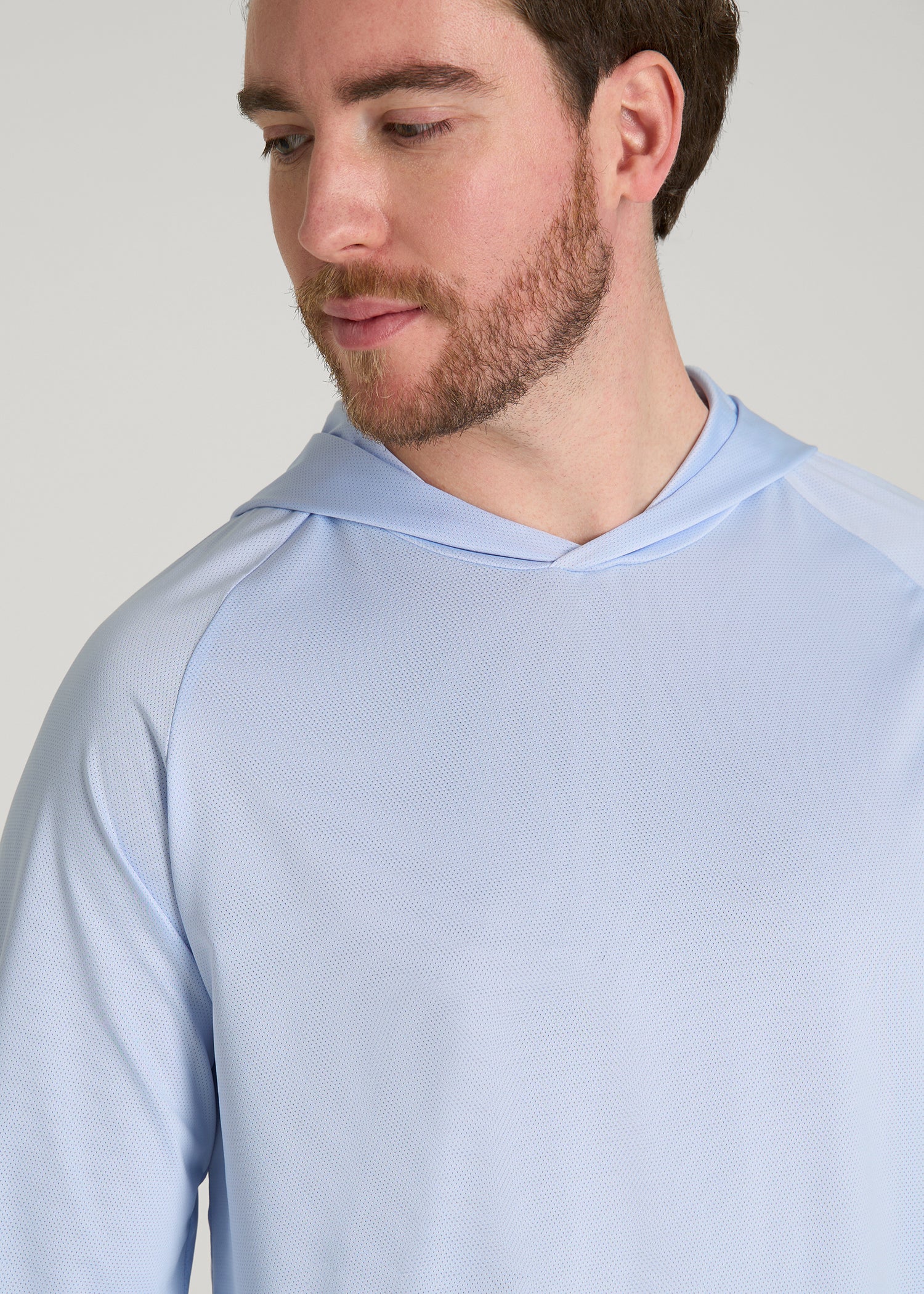 A.T. Performance Training Hoodie for Tall Men in Airy Blue