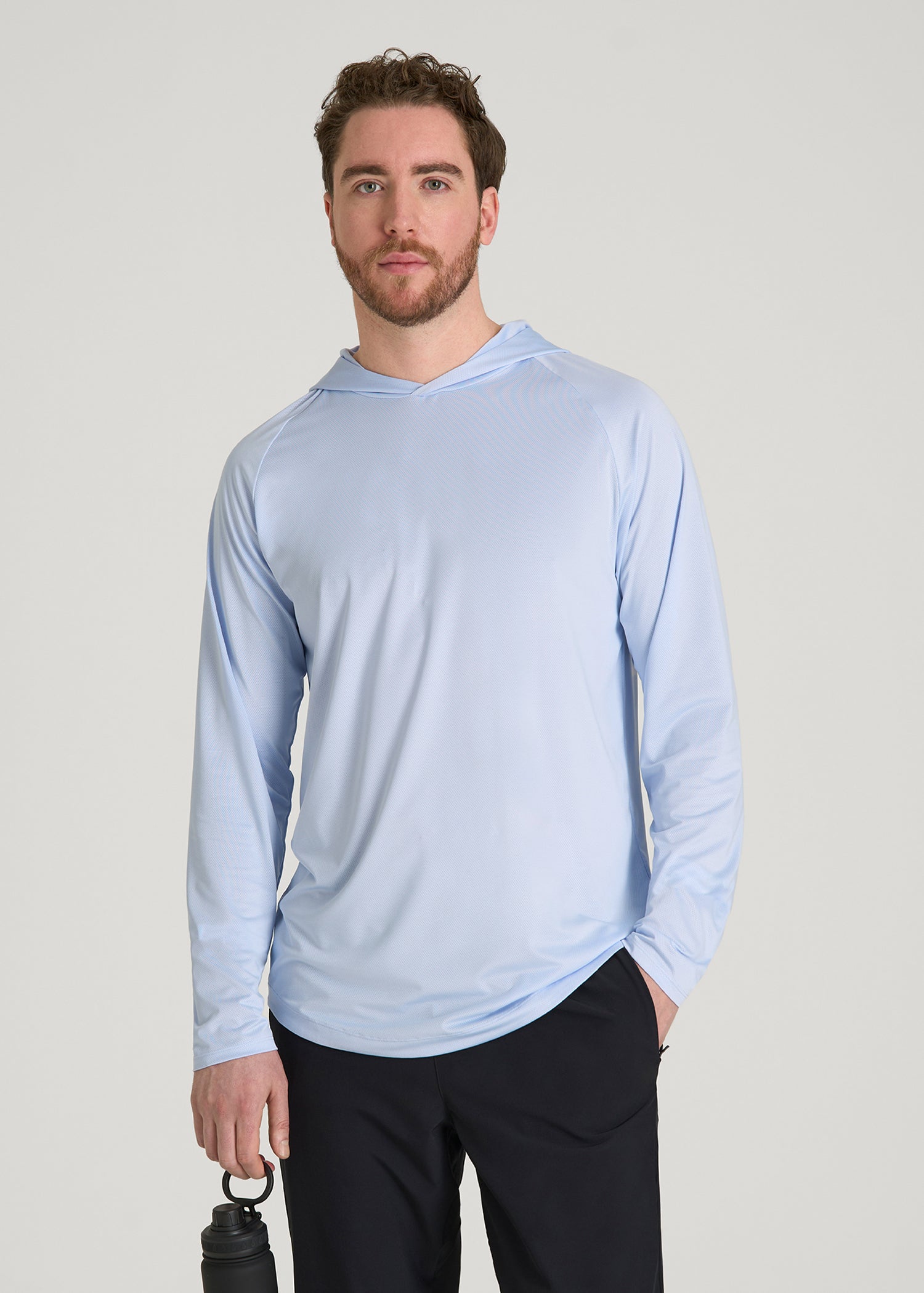 A.T. Performance Training Hoodie for Tall Men in Airy Blue