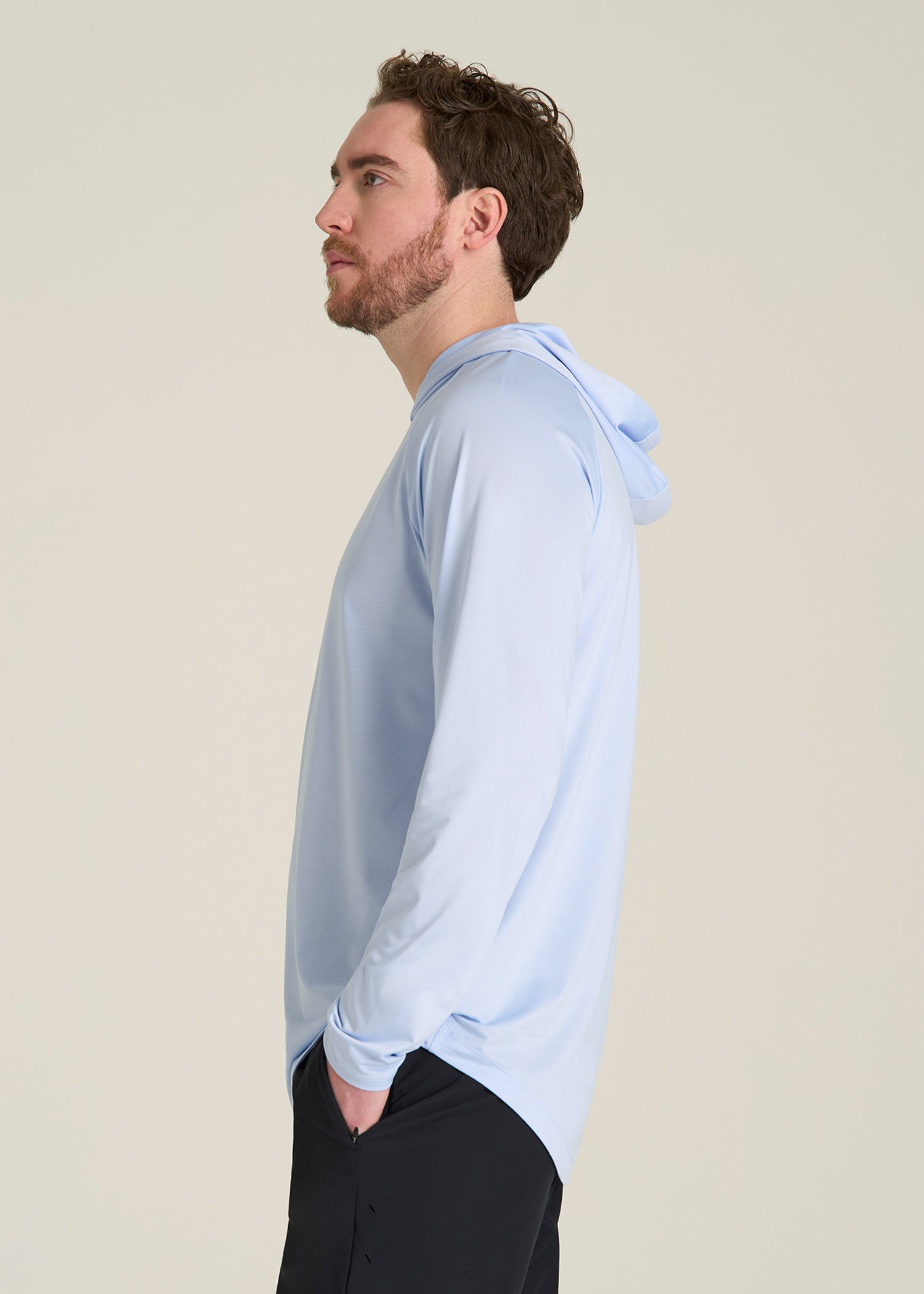 A.T. Performance Training Hoodie for Tall Men in Airy Blue
