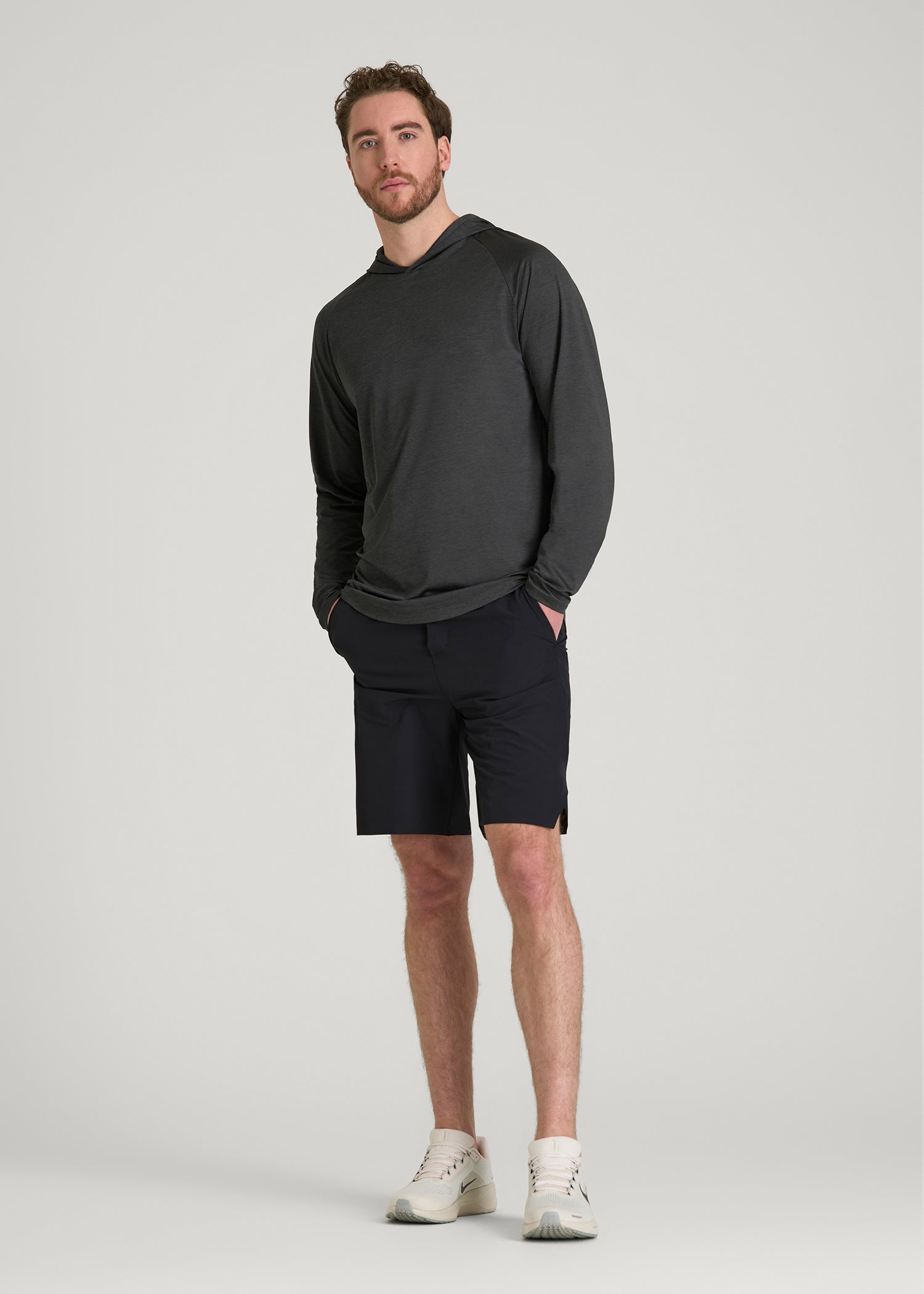 A.T. Performance Training Hoodie for Tall Men in Graffiti Space Dye