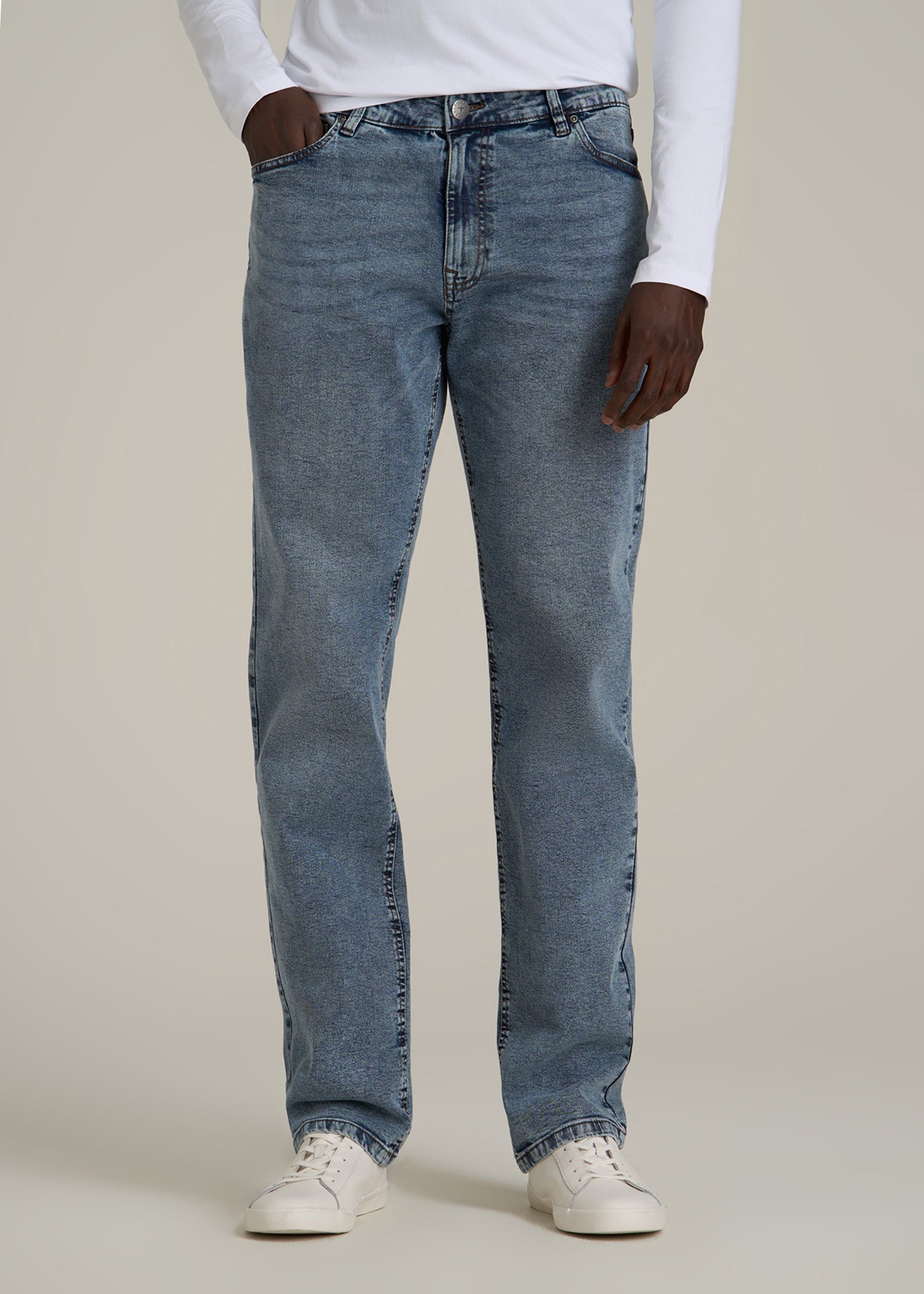 Mason RELAXED Jeans for Tall Men in Vintage Faded Blue